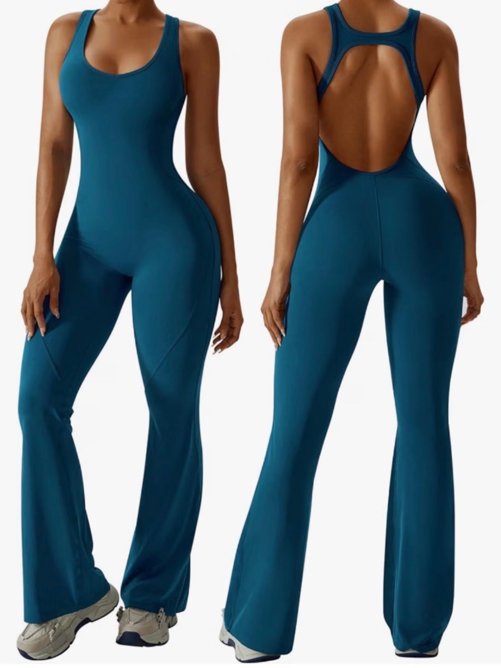 Blue OEAK Women's Flare Jumpsuit